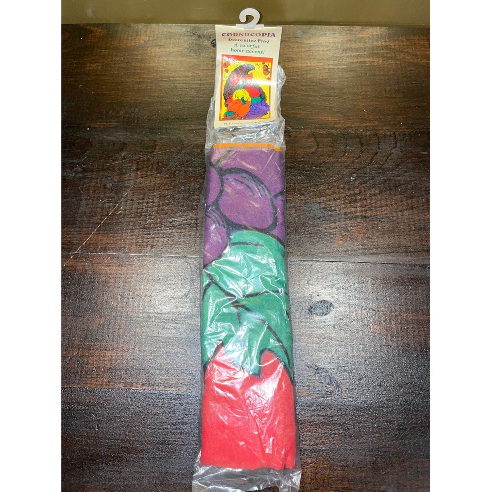 Cornucopia Decorative Flag A Colorful Home Accent 29 X 41.5‎ Fall Autumn Harvest